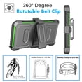 thumbnail image 6 of Shockproof Cases for Samsung Galaxy S23 FE, [Buit-in Screen Protector] Combo Holster Belt Clip [Heavy Duty] [Kickstand] Full-Body Rugged Holster Case -Green, 6 of 8