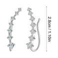 thumbnail image 3 of HANXIULIN Fashion Of 7 Diamonds Star Flashing Diamond Stud Earrings Sweet Diamond Seven Star Earrings, 3 of 6