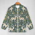 thumbnail image 5 of Lightweight Jacket for Men - Deer And Flowers Cuteness Casual Zip Up Bomber Jacket Men Spring Fall Windbreaker Coat with Pocket, 5 of 6