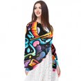 thumbnail image 5 of Graffiti Translucent Chiffon Yarn Silk Scarf - Lightweight and Breathable - 180*73 Size - Head Wrap for Women and Hair - Elegant Fashion Accessory, 5 of 6