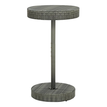 Patio Table Gray 23.8"x41.7" Rattan