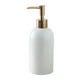 thumbnail image 3 of Botella de bomba de líquido manual portátil, 420 ml Recargable Dormitorio Baño Fregadero de cocina Dispensador de jabón vacío de cerámica para loción, Blanco Sunnimix Botella dispensadora de loción, 3 of 8
