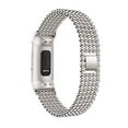 thumbnail image 2 of Compatible with Fitbit Charge 3 Bands for Women Men, Stylish Charge3 SE Replacement Band Metal Beads Style Straps Bracelet Wristbands Accessory Watch Band for Fit Bit Charge 3 (Silver), 2 of 4