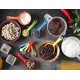thumbnail image 2 of Juego de 10 tazas y cucharas medidoras de plástico apilables de grado alimenticio para utensilios de cocina, 2 of 3