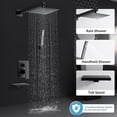 thumbnail image 3 of Juego de grifos de ducha RTTWYYUU negro mate con cabezal de ducha y bañera, 3 of 7