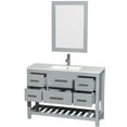 thumbnail image 6 of Wyndham WCS211148SGYWPINTM24 Vanity in Gray with Integrated Sink and Mirror, 6 of 6
