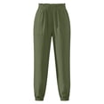thumbnail image 5 of ANINEO Women Casual High Waist Loose Fit Elastic Ankle Pants With Pockets Straight Leg Trousers Comfortable Daily Wear Solid Color Stylish Bottoms Female Slacks, 5 of 5
