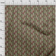 thumbnail image 2 of oneOone Silk Tabby Fabric Leaves & Floral Block Print Sewing Fabric BTY 42 Inch Wide, 2 of 4