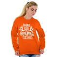 thumbnail image 4 of Thank God For Hunting Season Antlers Unisex Plus Fleece Graphic Sweatshirt Brisco Brands 3X, 4 of 5