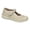 Bone Pebble Leather, variant on Drew Rose - Women's Mary Jane Velcro Strap Shoe