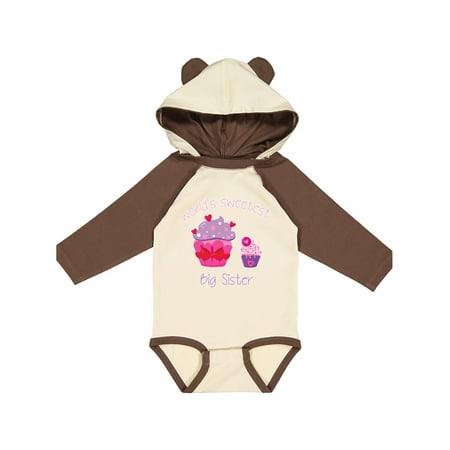 

Inktastic World s Sweetest Big Sister Gift Baby Girl Long Sleeve Bodysuit