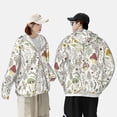 thumbnail image 6 of Daiia Colorful Mushrooms and Plants UPF 50+ Sun Protection Hoodie Jacket Lightweight Long Sleeve Sun Shirt for Women Men with Pocket Hiking Outdoor-Small, 6 of 9