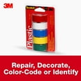 thumbnail image 2 of Scotch Colored Plastic Tape, 3/4 in x 125 in, Red, White, Blue, Yellow, Green, 2 of 5