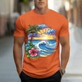 thumbnail image 2 of Yghzkop Men's Shirts Hawaiian Print Athletic T-Shirt Short Sleeve Round Neck Moisture Wicking Quick Dry Gym Beach Party Vacation Top Casual Streetwear, 2 of 5