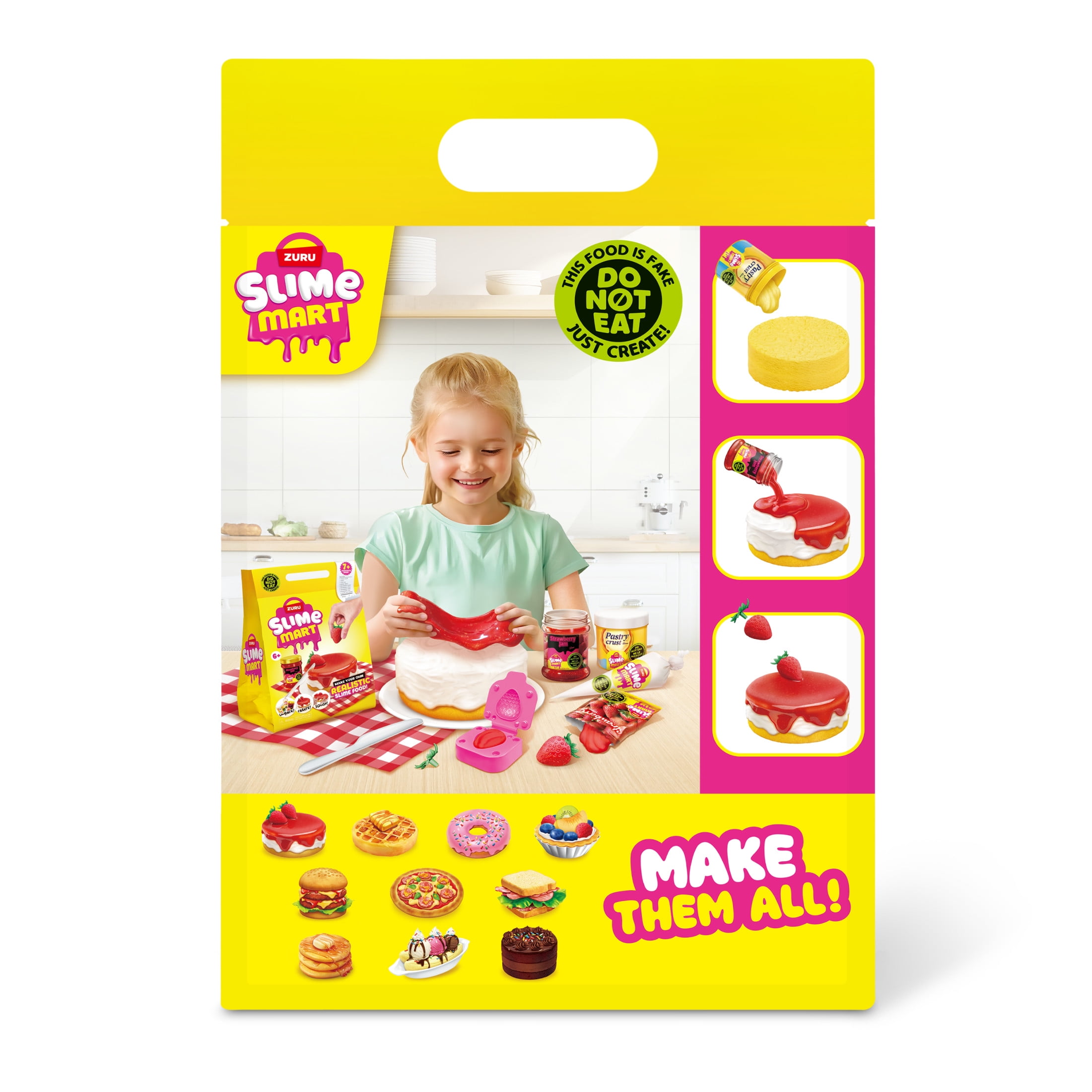 Slime Mart Small Bag Strawberry Cheesecake Pretend Play Food Themed DIY Slime Craft Toys by ZURU