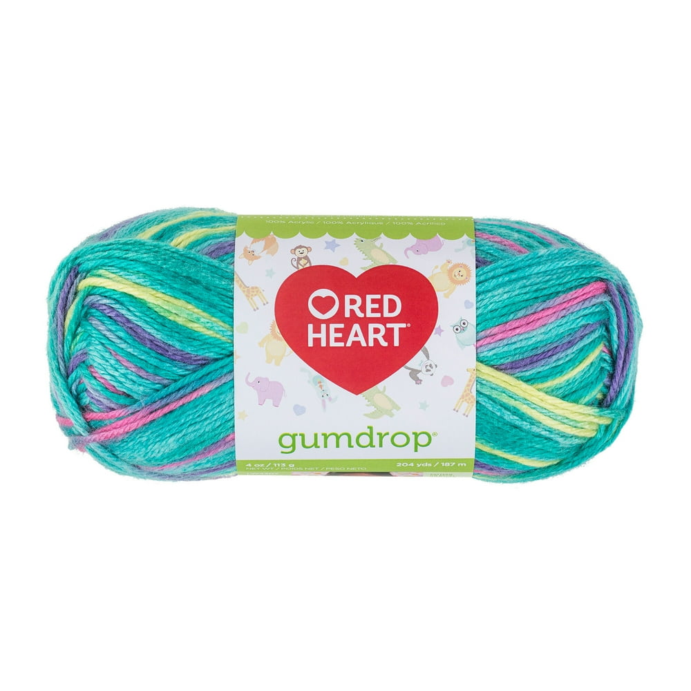Red Heart Gumdrop Yarn, Smoothie, Acrylic, 113g, Multi Color Walmart