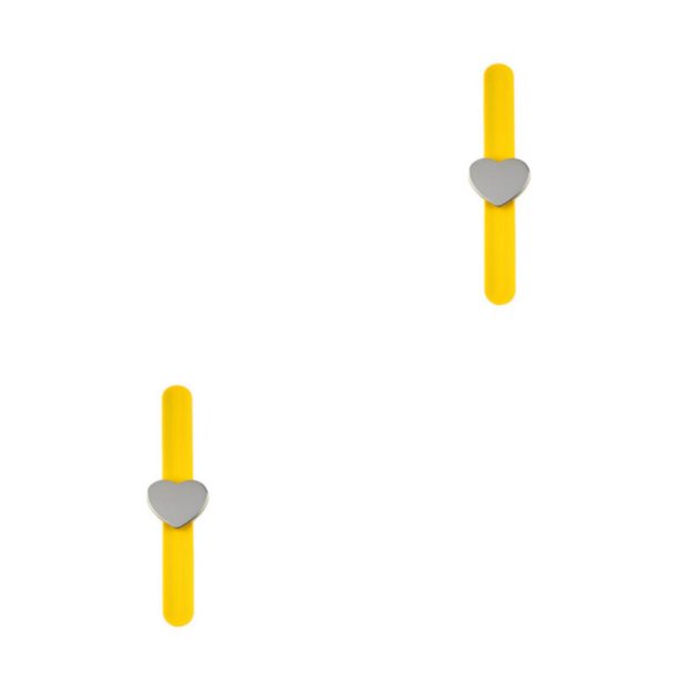 Vogacara magnética accesorios profesionales para el cabello soporte para pinzas para el cabello peluquero herramientas de peinado Amarillo/Corazón 2piezas