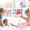 thumbnail image 3 of MasteelfCA 3pcs Small Toy Basket Plastic Baskets with Handles Compact Desktop Sundries Basket, 3 of 9