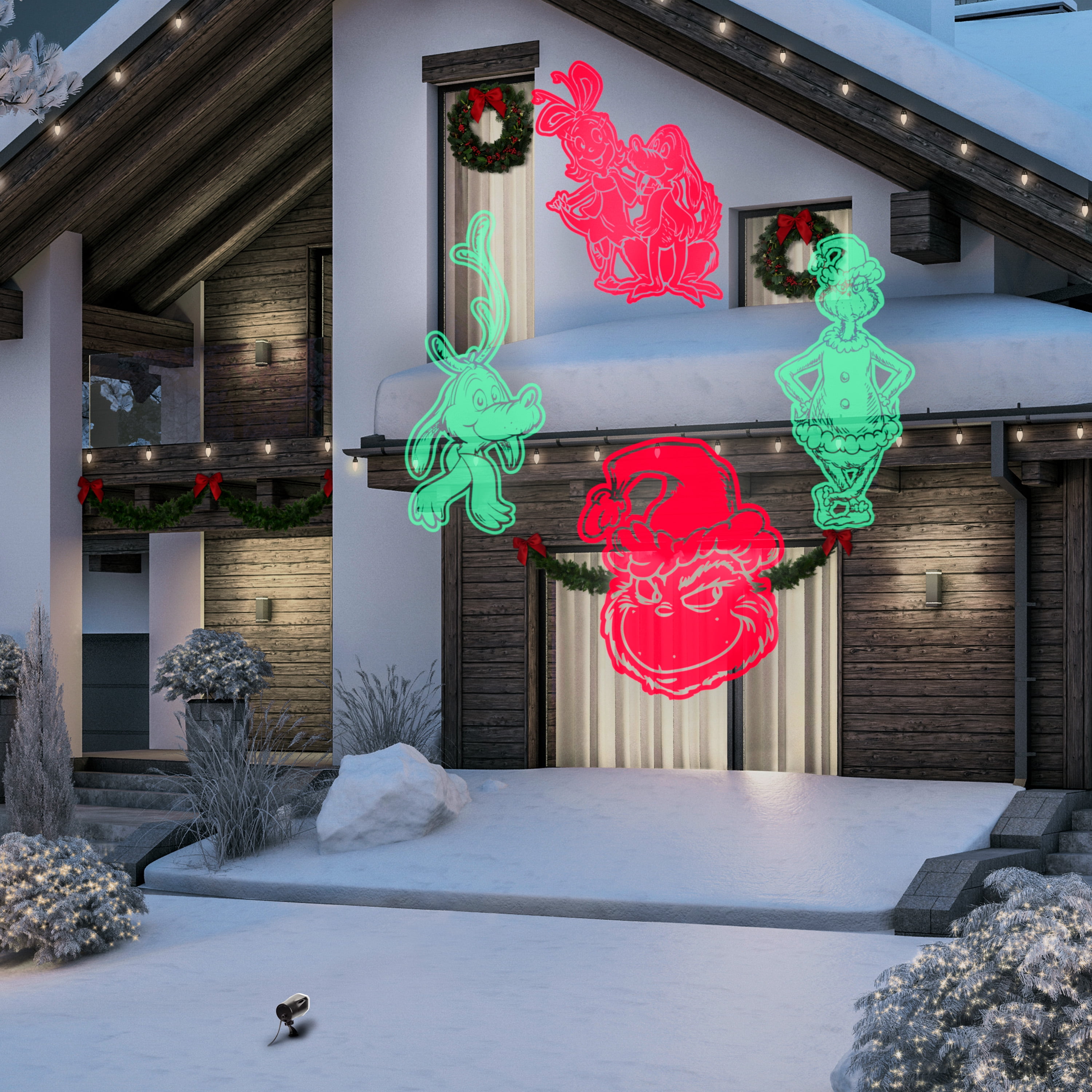 Lightshow Illuminations Projector Lights Whirl a Motion Holiday Lighting How the Grinch Stole Christmas Dr. Seuss