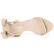 thumbnail image 4 of Sandalias de tacón grueso con cordones en el tobillo y punta abierta para mujer Beige 35, 4 of 7
