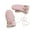 Bunny Pink, variant on Women's Winter Mittens with String Warm Lining Cozy Fuzzy Gloves Cold Weather Accessories