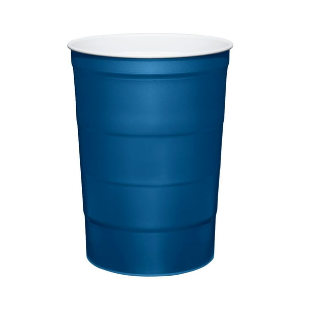 Vaso reciclado, - Vaso chill azul 8.5 x 11.3