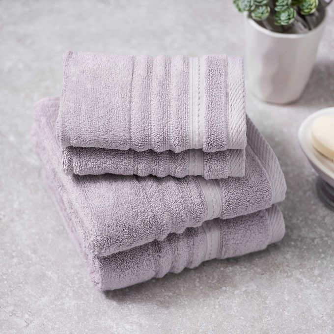 Charisma Soft Hygro Cotton Two piece Bath Towel Set Color Lt Gray 