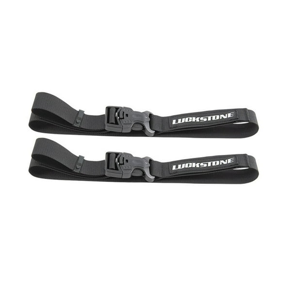 Yuarrent 2 cinturones atados para equipaje, correa para pestañas, almacenamiento de corbata de carga, hebilla para senderismo, duradero, para Ropa Deportiva, Zapatos Negro/L