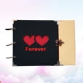 thumbnail image 4 of MasteelfCA 10inch DIY Scrapbook Photo Album Homemade Memory Book Album Double Heart Design Loose Album Iron Photo Album, 4 of 8