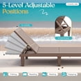 thumbnail image 3 of Homall 2 Pcs Chaise Longue de Patio Extérieure Chaise Longue Réglable, Brun Clair, 3 of 8