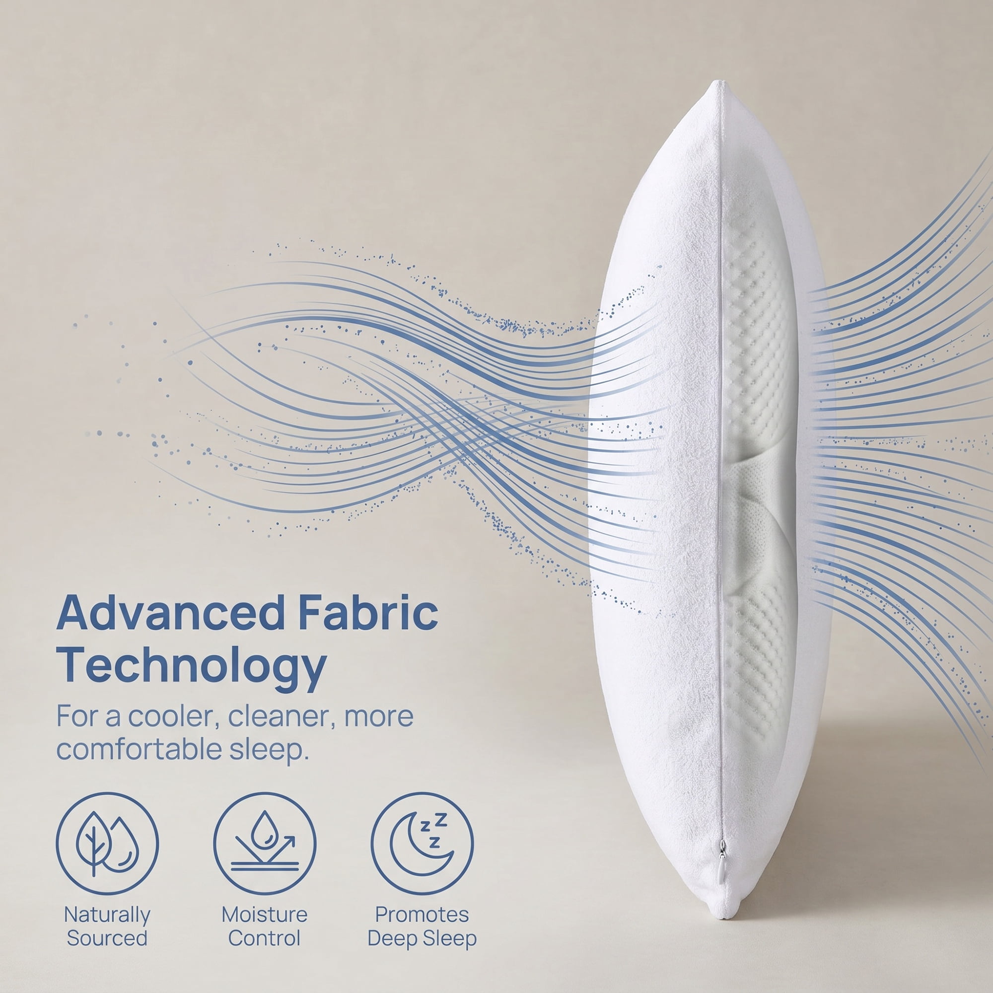Unique Bargains 2Pcs Standard Size Waterproof Polyester Pillowcases Queen White 20" x 36"