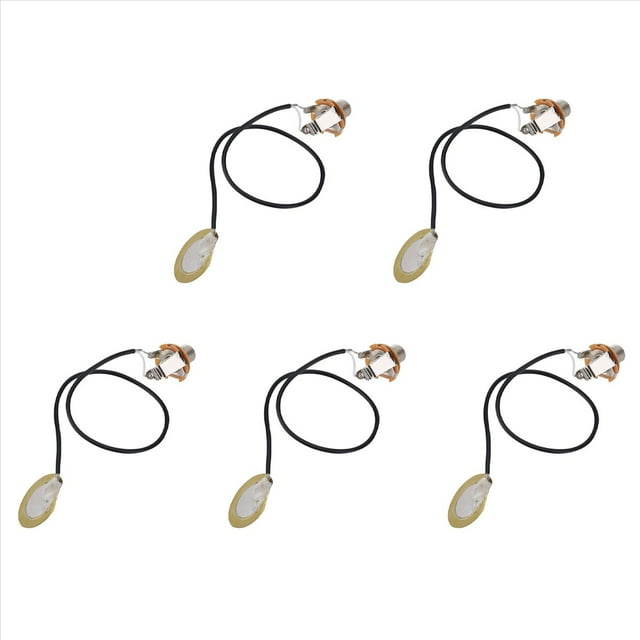 5X Guitarra Acustica Transductor Amplificador Precableado Accesorio de Pastillas de Piezoeléctrico