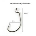 thumbnail image 2 of 300pcs Per Set Offset Fishing Hooks, Type 8 High Carbon Steel Soft Worm Fish Hooks, 2 of 10
