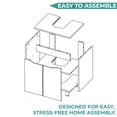 thumbnail image 3 of Marlo Under Sink Cabinet with Two Doors and Interior Storage Shelves, Cut-Out Back, 22” Wide Freestanding, Modern Bathroom Storage, 3 of 6