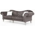 thumbnail image 4 of Modern Dark Gray G0951A-S Sofa with Deep Tufted Velvet Fabric and Wood Legs for Living Room, 4 of 5