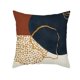 thumbnail image 3 of Juego de 4 fundas de almohada abstractas bohemias modernas de mediados de siglo, 18 x 18, estéticas, azul marino, naranja quemado, decoración geométrica minimalista para Couc, 3 of 5
