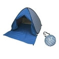 thumbnail image 4 of Tienda de campaña para la playa, con protección solar con 6 estacas para tienda de campaña, tienda de campaña para el sol Rayas Azul Profundo L kusrkot Tienda de playa, 4 of 8