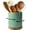 Forest Green, variant on Utensil Holder, 360° Rotating Extra Large Ceramic Kitchen Utensil Holder for Countertop, 7.3“ Cooking Utensil Crocks for Kitchen Counter with Rotatable Wooden Base, Farmhouse Decor, White