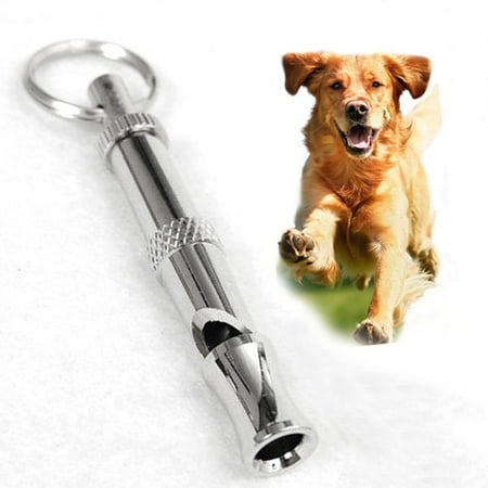 Dog Whistle Sounds - Dog Training Whistle Adjustable Ultrasonic Sound Metal Pet Training Whistle(Silver)
