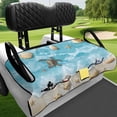 thumbnail image 4 of XYZCANDO Beach Sea Turtle Golf Cart Seat Cover | 4 Storage Pockets | Non-Slip Washable Universal Cover for 2-Seat Golf Carts, 4 of 8