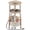 Light Oak, variant on Small Side Table for Small Spaces with Storage Basket, Round End Table 3-Tier NightStand Sofa Corner Table for Living Room, Bedroom, Patio and More 24in Tall Rustic Brown