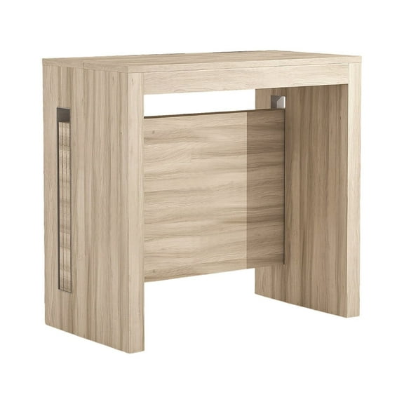 Modern Erika Engineered Wood Italian Extendable Console Table in Beige