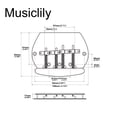 thumbnail image 2 of Musiclily Pro 57mm(2-1/4 inch) Dual Load 4-String Bass Bridge for Music Man Style Bass, Black, 2 of 5