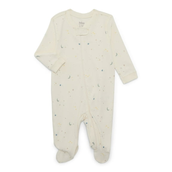 Bliss by Garanimals Baby Boys or Girls Cotton Layette One Piece Footed Sleeper Pajamas, Sizes Newborn-9 Months