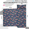 thumbnail image 5 of Fireman and Flame Blue Pattern Teens Toddler Nap Mat with Pillow, Sleeping Mat Bag for Preschool Daycare 51"x22", 5 of 6