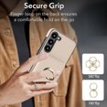 thumbnail image 5 of ELEHOLD Case for Samsung Galaxy S23 Plus,Business PU Leather Stand Case with Card Holder & Ring Holder,White, 5 of 7