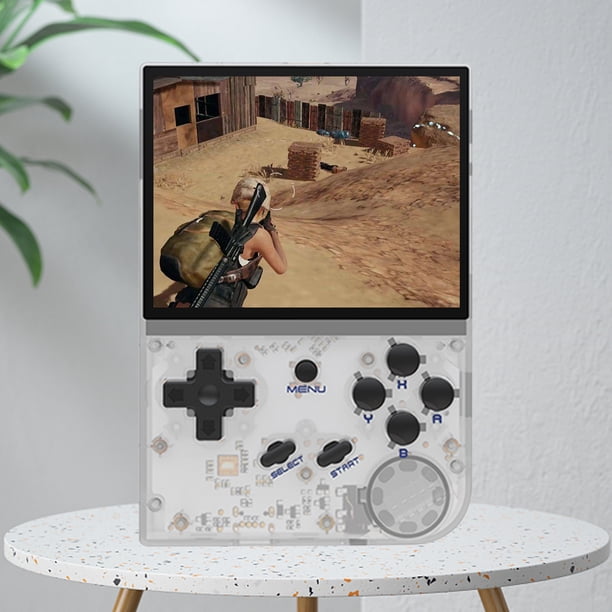 Consola de juegos portátil Consola de juegos retro portátil para adultos Niños (Blanco 64G)