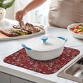 thumbnail image 2 of Red Christmas Snowflake Pattern Dish Drying Mat for Kitchen 1 Pack, Ultra Absorbent Microfiber Dishes Drainer Mats,16x18in(41x46cm), 2 of 6