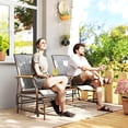thumbnail image 2 of Outsunny Causeuse-Banc à Bascule d'Extérieur, Chaise Balançoire pour 2 Personnes avec Table, 2 of 10
