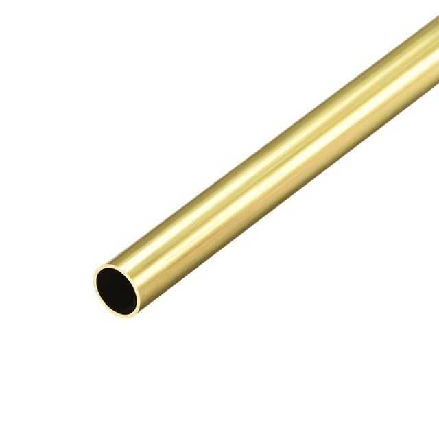 Tubo de latón recto y redondo Uxcell, tubo sin costura de cobre 0.28x0.02 pulgadas